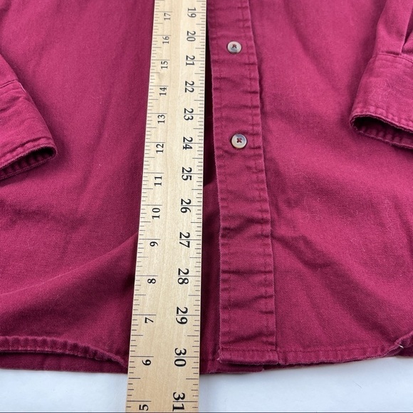 Wrangler Button Up Shirt Mens 3XL Red Pockets Long Sleeve - Picture 7 of 9